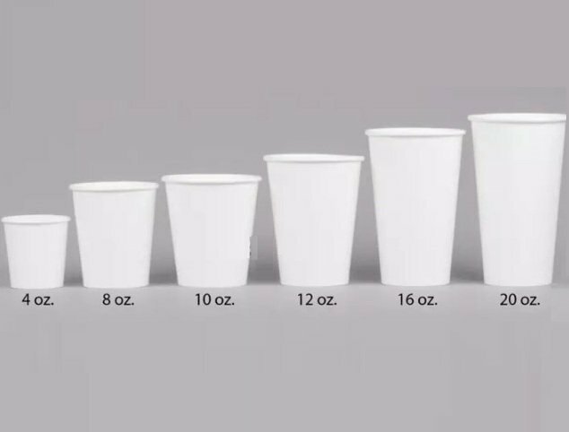 11 loại kích thước ly giấy, cốc giấy chuẩn được sử dụng phổ biến hiện nay 