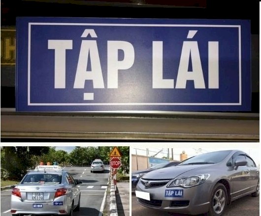 Kích thước biển tập lái chuẩn theo đúng quy định của BGTVT