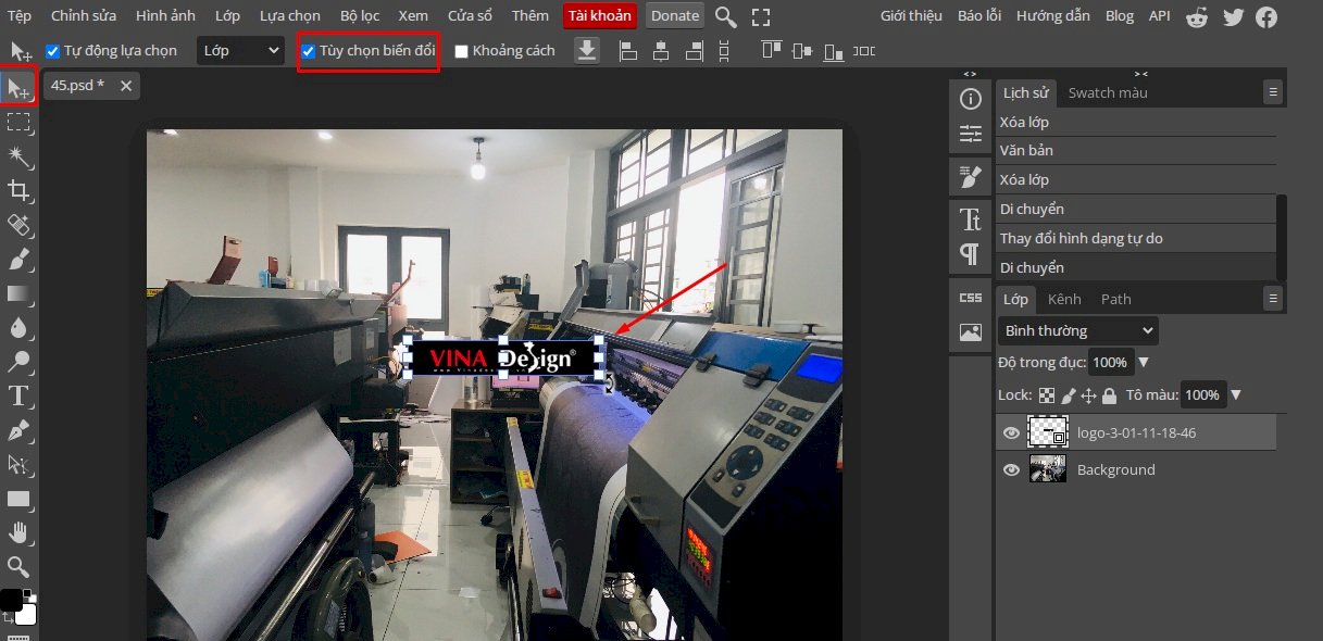 Cách chèn logo vào ảnh online