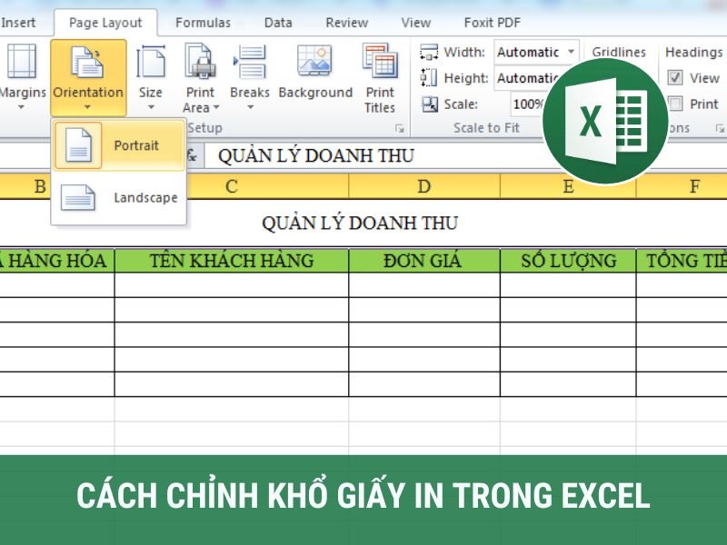 Cách chỉnh khổ giấy in trong Excel đơn giản nhất 