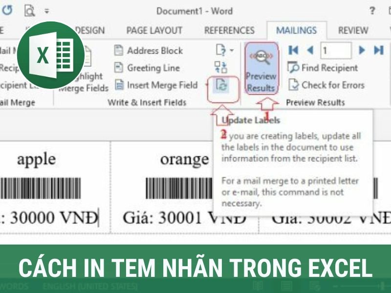 C ch in tem nh n trong excel n gi n nh t