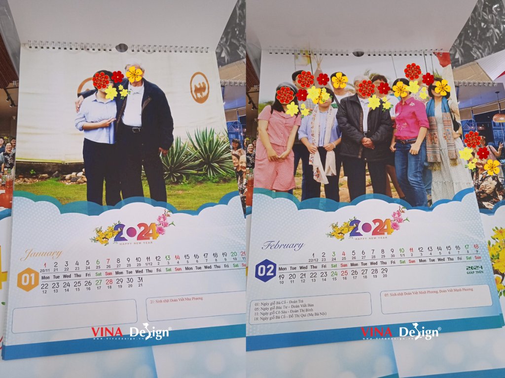 In lịch gia đình theo yêu cầu TPHCM