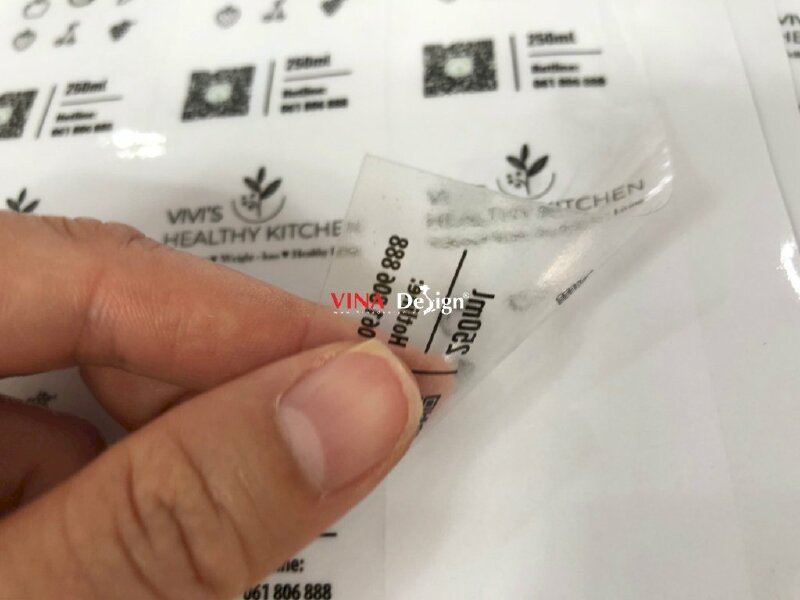 In sticker trong suốt theo yêu cầu đẹp, giá rẻ tại TPHCM