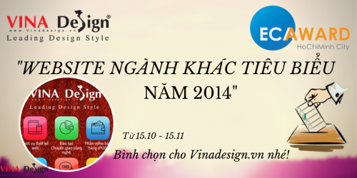 Bình chọn ECAWARD 2014 cho Vinadesign.vn