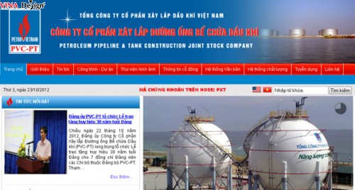 Công ty Cổ phần Xây lắp Đường ống Bể chứa Dầu khí (PVC-PT)