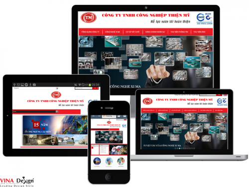Thiết kế website Công ty TNHH Công nghiệp Thiện Mỹ - www.thienmy.com.vn