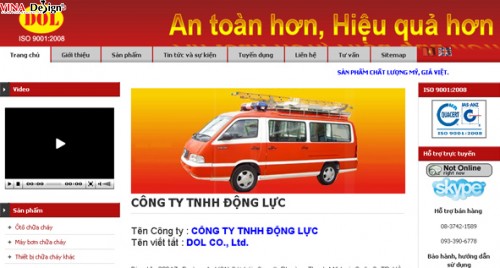 Thiết kế website Công ty TNHH Động Lực - www.firevietnam.com