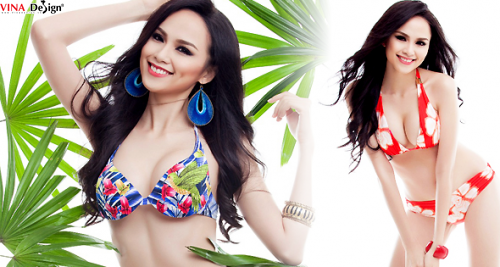 Diễm Hương, bốc lửa với bikini