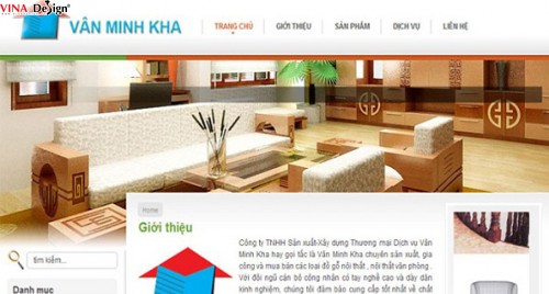 Thiết kế website Nội thất Vân Minh Kha - www.noithatvanminhkha.com