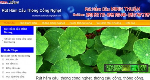 Thiết kế website Rút Hầm Cầu Thông Cống Nghẹt - Ruthamcauthongcongnghet.com