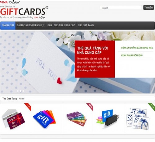 Thiết kế website Thẻ Quà Tặng - Thequatang.com.vn