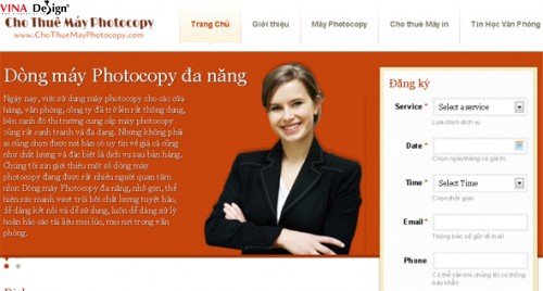 Thiết kế web Cho thuê máy photocopy - www.Chothuemayphotocopy.com.vn