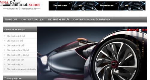 Thiết kế website cho thuê xe hơi - www.Chothuexehoi.com