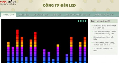 Thiết kế website Công ty đèn led - Congtydenled.com