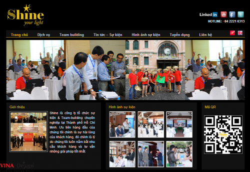 Thiết kế Website Công ty TNHH MTV Sự Kiện Ánh Sáng – www.Shinevent.vn