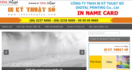 Thiết kế website In Name Card - www.Innamecard.com.vn