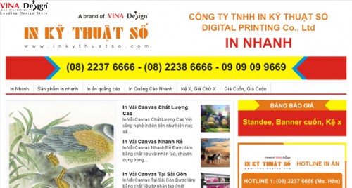 Thiết kế website In Nhanh - www.In-nhanh.com