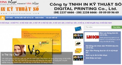 Thiết kế website In Thẻ Nhựa - www.Inthenhua.com