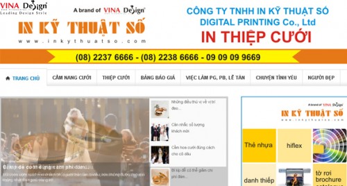 Thiết kế website In Thiệp Cưới - www.Inthiepcuoi.vn