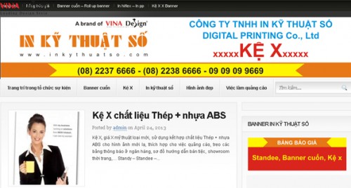 Thiết kế website Kệ X - www.Kex.vn