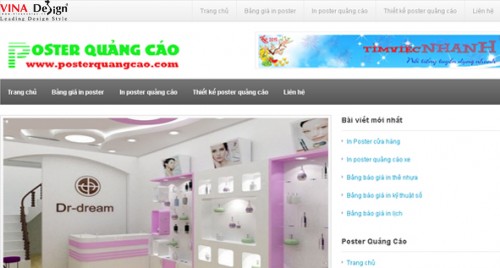 Thiết kế website Poster Quảng Cáo - www.Posterquangcao.com