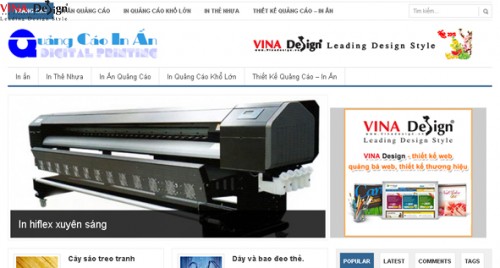 Thiết kế website Quảng Cáo In Ấn - www.Quangcaoinan.com