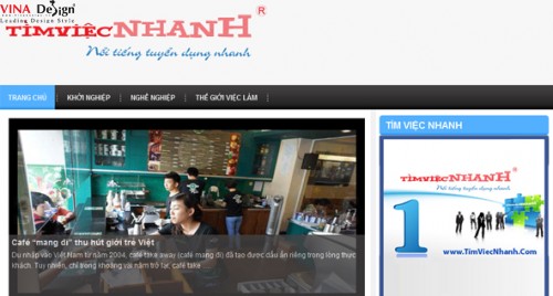 Thiết kế website Thế giới nghề nghiệp - www.Thegioinghenghiep.com.vn