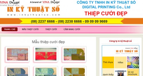 Thiết kế website Thiệp Cưới Đẹp - www.Thiepcuoidep.org
