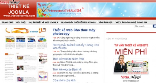 Thiết kế website Thiết kế Joomla - www.Thietkejoomla.com
