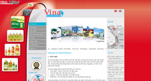 Thiết kế website VINA COMMODITIES - www.vinacommodities.com