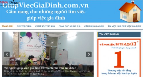 Thiết kế website wordpress Giúp Việc Gia Đình - www.Giupviecgiadinh.com.vn