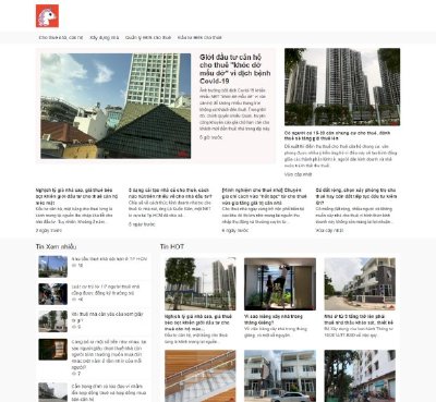 Thiết kế website dịch vụ môi giới nhà đất, quản lý cho thuê bất động sản