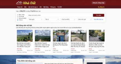 Mẫu website bất động sản 2021 Nhà Đất Mua Bán Nhanh