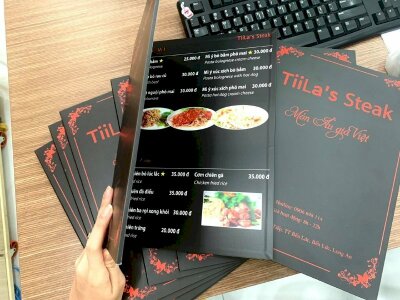 Kích thước menu dọc, ngang, để bàn, treo tường, menu cuốn chuẩn, phổ biến hiện nay