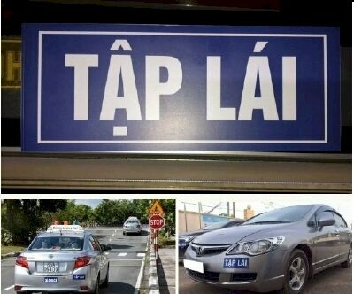 Kích thước biển tập lái chuẩn theo đúng quy định của BGTVT