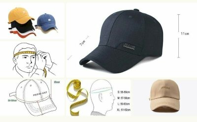 Kích thước mũ lưỡi trai trẻ em, người lớn tiêu chuẩn