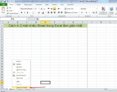 Cách in 2 mặt nhiều Sheet trong Excel đơn giản nhất