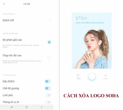 Cách xóa logo Soda trên ảnh khi chụp, đã chụp đơn giản nhanh chóng