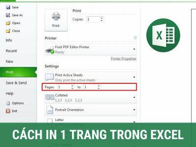 Cách in 1 trang trong Excel đơn giản nhất 