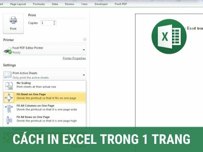 Cách in Excel trong 1 trang đơn giản nhất 