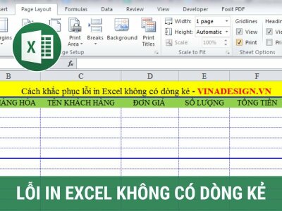 Cách khắc phục lỗi in Excel không có dòng kẻ
