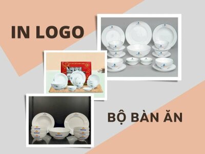 Bộ bàn ăn in logo theo yêu cầu, đẹp, giá rẻ tại TPHCM