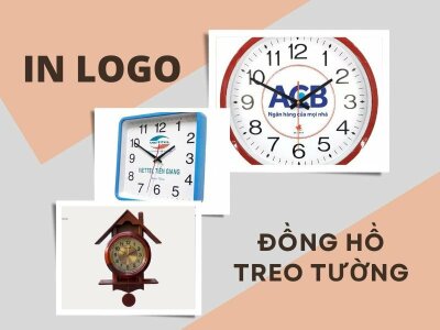 Đồng hồ treo tường in logo theo yêu cầu, đẹp, giá rẻ TPHCM