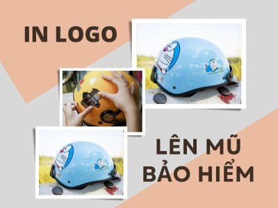 Mũ bảo hiểm in logo giá rẻ, theo yêu cầu TPHCM 