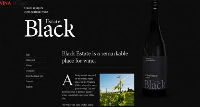 Màu đen mạnh mẽ trong thiết kế web