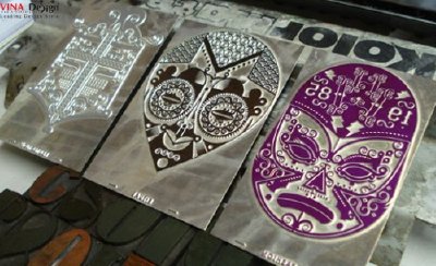 Quảng cáo đẹp - Mặt nạ letterpress thêm liên lạc của lớp để chiến dịch từ thiện