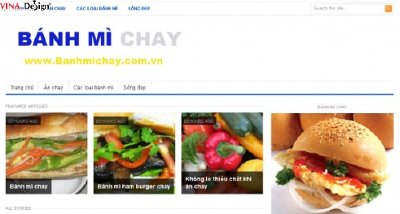 Thiết kế trang web Bánh Mì Chay - Banhmichay.com.vn