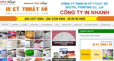 Thiết kế trang web Công Ty In Nhanh - www.Congtyinnhanh.com