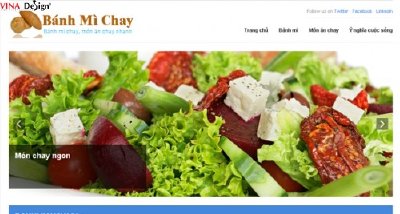 Thiết kế web Bánh mì chay - Banhmichay.vn