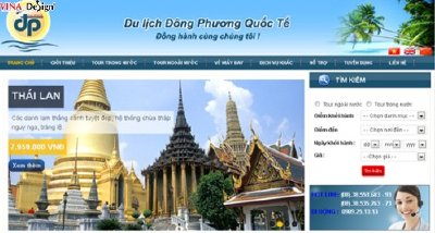 Thiết kế web Công Ty Đông Phương Quốc Tế - www.dongphuongquoctetravel.com